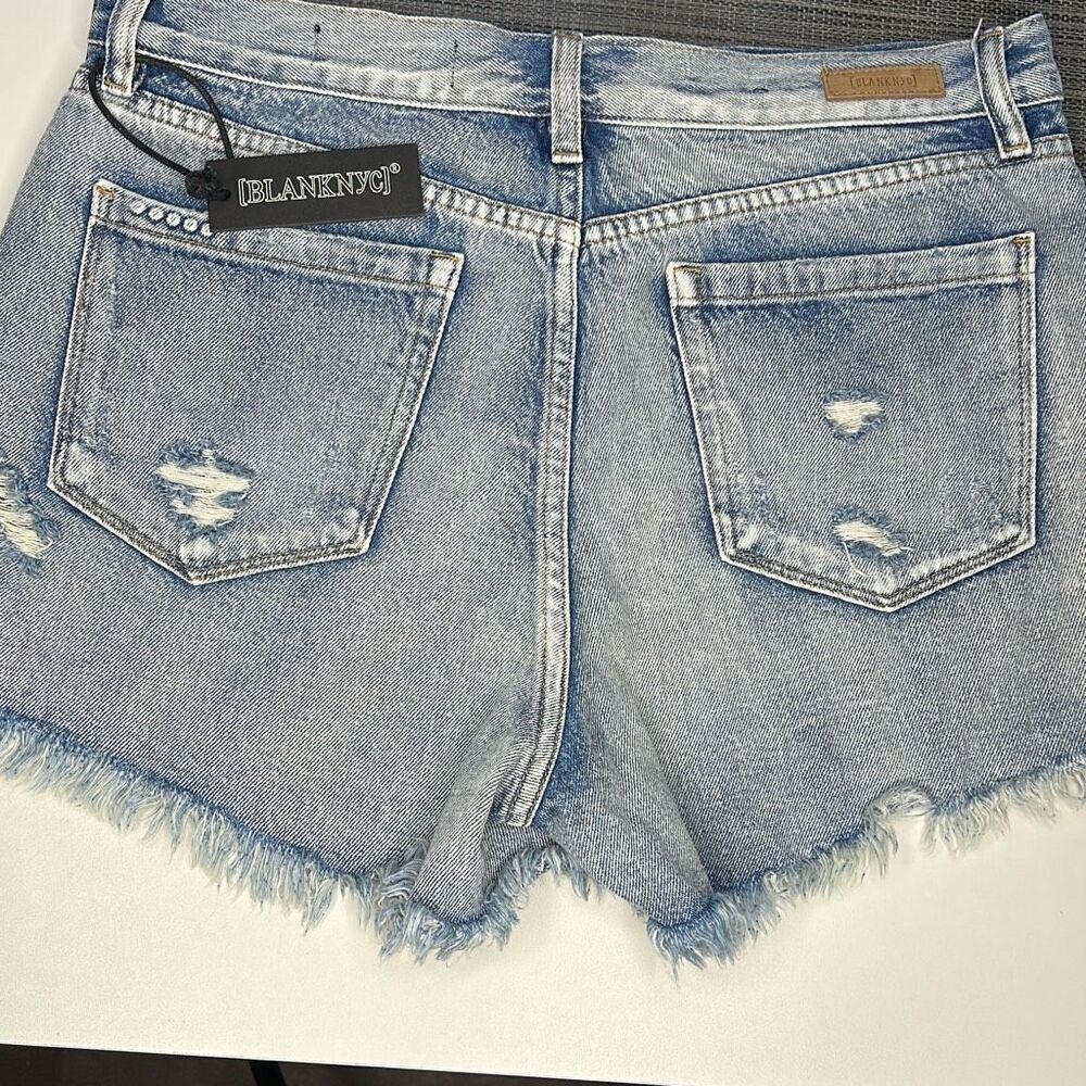 BlankNYC Distressed High Waist Denim Jean Shorts Woman’s 30
